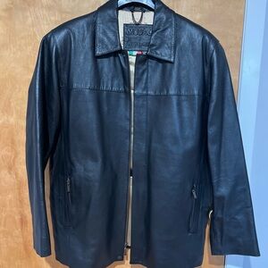 MODA NWOT Men’s Black Lambskin Leather Jacket Sz.M